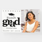 Schwarz-weißer Abschluss Foto schlicht modern kühl Banner (Horizontal)