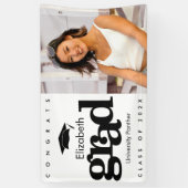 Schwarz-weißer Abschluss Foto schlicht modern kühl Banner (Vertikal)