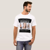 Schwarz-weißer Abschluss FotoCollage Custom T-Shir T-Shirt (Vorne ganz)