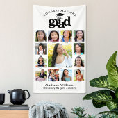 Schwarz-weißer Abschluss K-12 FotoCollage Moderne Banner