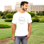 Schwarz-weißer Abschluss T-Shirt