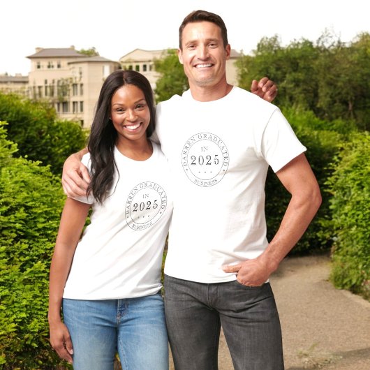 Schwarz-weißer Abschluss T-Shirt