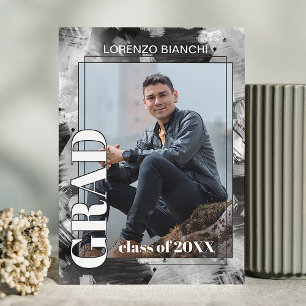 Schwarz-weißer Abstrakter Abschluss Ankündigung