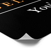 Schwarz-weißer Adler Motivierend an sich selbst gl Poster (Ecke)