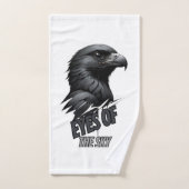 Schwarz-weißer Adlerink Stroke Badhandtuch Set (Handtuch)
