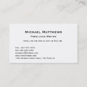 Schwarz-weißer afrikanischer Elefant Visitenkarte (Rückseite)