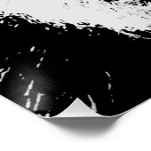 Schwarz-weißer Angry Gorilla Pop Poster (Ecke)