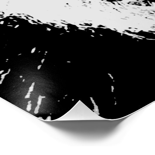 Schwarz-weißer Angry Gorilla Pop Poster (Ecke)