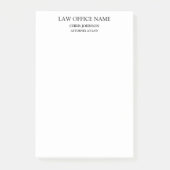 Schwarz-weißer Anwalt im Juristenprofil Post-it Klebezettel (Vorderseite)