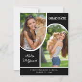 Schwarz-weißer Arch Foto Abschluss Ankündigung (Vorderseite)