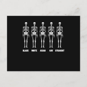 Schwarz-weißer asiatischer Gay-Straight-LGBT-Preis Postkarte