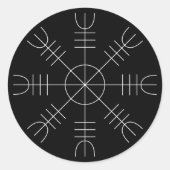 Schwarz-weißer Aufkleber für den Awe-Viking-Schutz (Vorderseite)