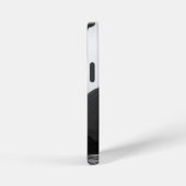Schwarz-weißer ausbrechender Vulkan iPhone Hülle (Rechte Seite)