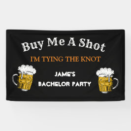 Schwarz-weißer Bachelor-Party-Hintergrund Banner