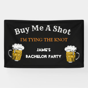 Schwarz-weißer Bachelor-Party-Hintergrund Banner
