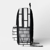 Schwarz-weißer Backpack mit Backsteinmuster im urb Bedruckter Rucksack (Rechts)