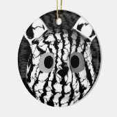 Schwarz-weißer Bär Keramikornament (Links)