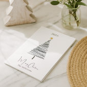 Schwarz-weißer Baum Feiertagskarte