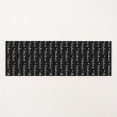 Schwarz-weißer, benutzerdefinierbarer Name Yogamatte (Vorderseite (Horizontal))