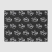 Schwarz-weißer benutzerdefinierter Abschluss für G Seidenpapier (Vorderseite)