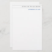Schwarz-weißer Berater Rechtsanwalt Briefpapier (Vorne/Hinten)