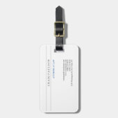 Schwarz-weißer Berater Rechtsanwalt Gepäckanhänger (Vorderseite vertikal)