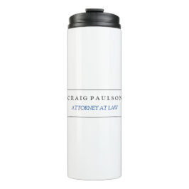 Schwarz-weißer Berater Rechtsanwalt Thermosbecher