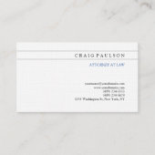 Schwarz-weißer Berater Rechtsanwalt Visitenkarte (Vorderseite)