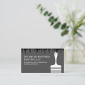 Schwarz-weißer Beruflicher Hausmaler Visitenkarte (Stehend Vorderseite)