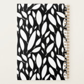 Schwarz-weißer beruflicher Termin Planer (Rückseite)