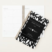 Schwarz-weißer beruflicher Termin Planer (Anzeige)