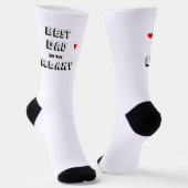 Schwarz-weißer bester Vater in Galaxy Socken (Gewinkelt)