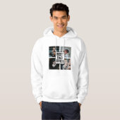 Schwarz-weißer bester Vater je benutzerdefiniertes Hoodie (Vorne ganz)