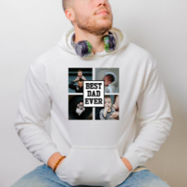 Schwarz-weißer bester Vater je benutzerdefiniertes Hoodie