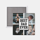 Schwarz-weißer bester Vater je benutzerdefiniertes Magnet (Vorderseite/Rückseite)