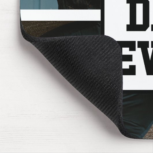 Schwarz-weißer bester Vater je benutzerdefiniertes Mousepad (Ecke)