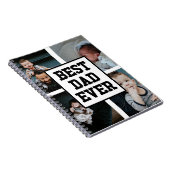 Schwarz-weißer bester Vater je benutzerdefiniertes Notizblock (Rechte Seite)