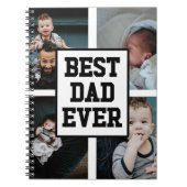 Schwarz-weißer bester Vater je benutzerdefiniertes Notizblock (Vorderseite)