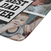 Schwarz-weißer bester Vater je benutzerdefiniertes Schneidebrett (Ecke)