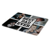 Schwarz-weißer bester Vater je benutzerdefiniertes Schneidebrett (Ecke)