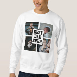 Schwarz-weißer bester Vater je benutzerdefiniertes Sweatshirt