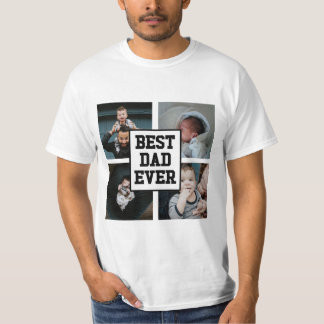 Schwarz-weißer bester Vater je benutzerdefiniertes T-Shirt
