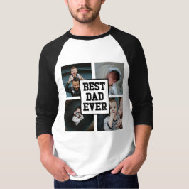 Schwarz-weißer bester Vater je benutzerdefiniertes T-Shirt