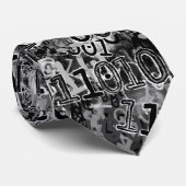 Schwarz-weißer Binärkode Krawatte (Gerollt)