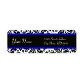 SCHWARZ-WEISSER BLAU ART NOUVEAU DAMASK (Vorne)