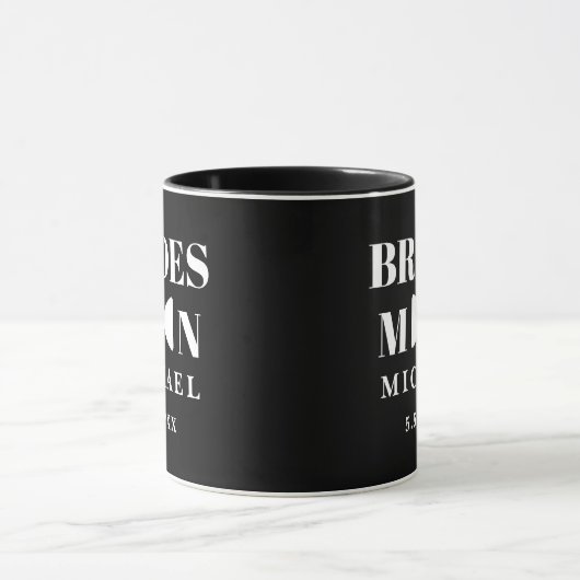 Schwarz-weißer Bogen-Hochzeitsschick Tasse (Zentrum)