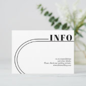 Schwarz-weißer Bogen und Typografie minimalistisch Begleitkarte (Stehend Vorderseite)