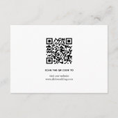 Schwarz-weißer Bogen und Typografie minimalistisch Begleitkarte (Rückseite)