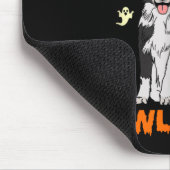 Schwarz-weißer Border Collie-Hexen-Hund glücklich Mousepad (Ecke)