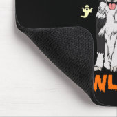 Schwarz-weißer Border Collie-Hexenhund glücklich Mousepad (Ecke)